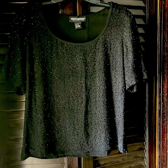 GRUPPO AMERICANO COLECTIONS BEADED TOP - Picture 1 of 4